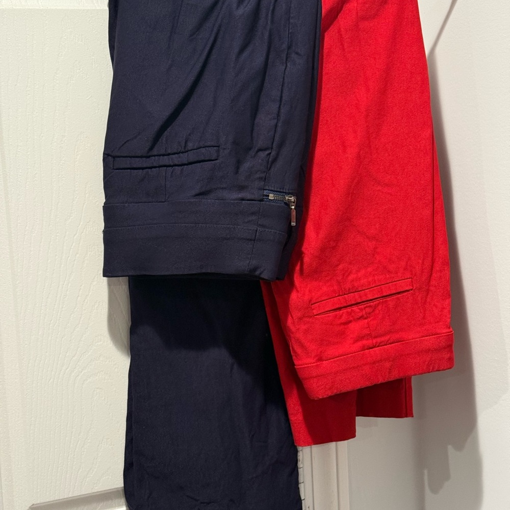Red and Navy Blue Pants